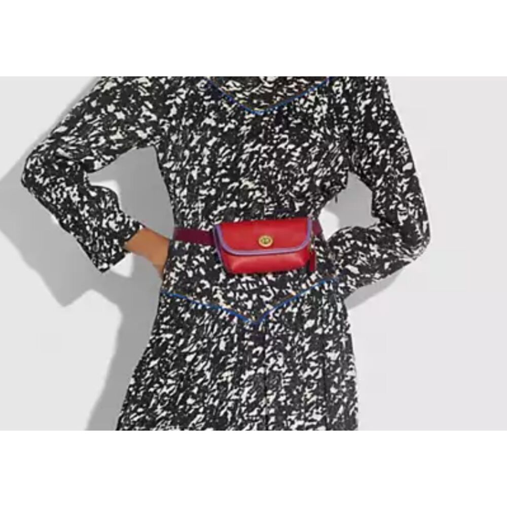 NWT Coach Turnlock Flare Belt Bag In Colorblock - Picture 2 of 6